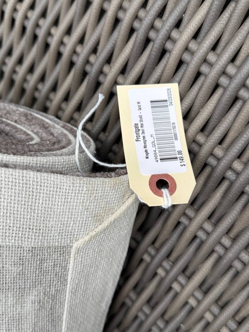 Frontgate M Monogram Rug - NWT - Picture 12 of 12